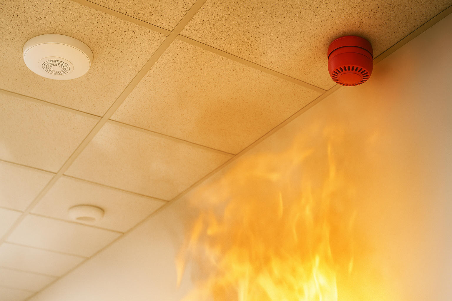 Détecteurs incendie en entreprise